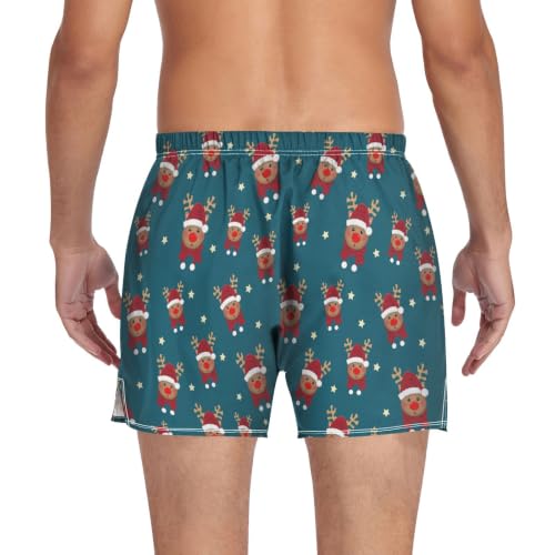 Image of Men's Boxer Shorts Cotton Loose Underwear with Button Fly