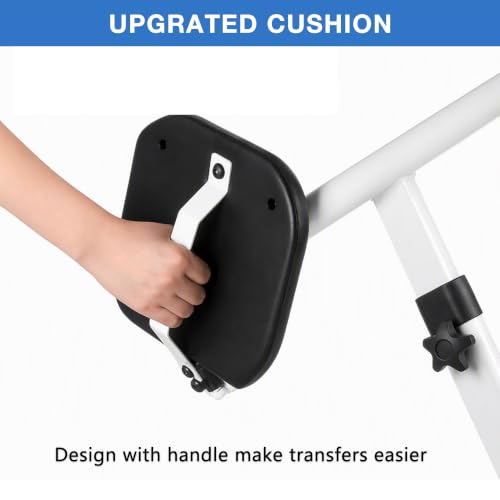 Image of Sit to Stand Lift - 400 lbs Weight Capacity Patient Transfer Chair with Adjustable Height & Base, Heavy Duty Stand Assist Mobility Aid for Elderly, Disabled & Caregivers