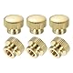 QUARKZMAN Gerändelte Daumenmuttern, 6 Stück M6 x D14mm x H11mm Messing Griffmuttern Rändelmuttern mit Hohem Kopf Befestigungselemente für 3D-Drucker-Teile Druckbett