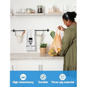 Let’s Cook - Funny Kitchen Towels Kitchen Tea Towels Flour Sack Dish Towels, Hostess Kitchen Towel for Men Father Chef Friends New Home Housewarming Christmas Father’s Day Birthday Gifts Lets Cook Funny Kitchen Towels Kitchen Tea Towels Flour Sack Dish Towels Hostess Kitchen Towel for Men Father Chef Friends New Home Housewarming Christmas Fathers Day Birthday Gifts