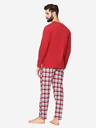 Timone Pigiama Uomo Lungo TITR2456 (Borgogna-1C