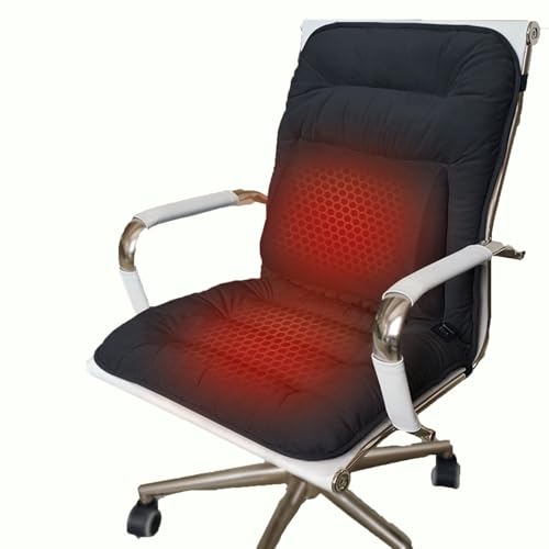 Cojín Calefactable For Sillón Con 3 Niveles De Temperatura, Calentamiento Rápido, Calefacción USB Asiento Grueso For Silla De Oficina Y Mecedora(Black)