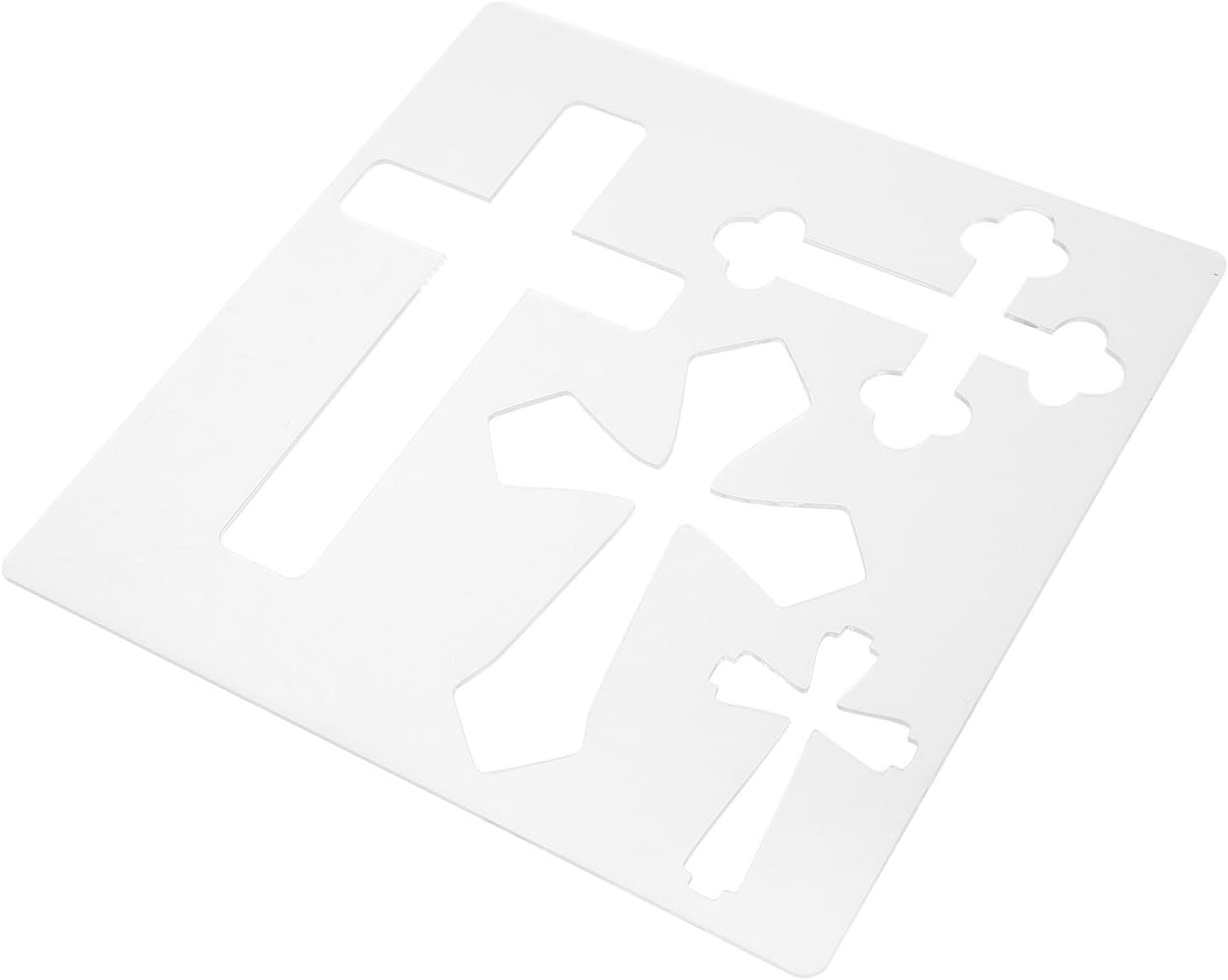 Acrylic Cross Router Template for Woodworking, 7.87 X 7.87 | 4-in-1 Inlay Layout, Lightweight Sheet, Easy to Secure for Precise DIY Crafts and Outdoor Carving Work