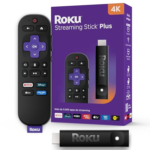 Roku Streaming Stick Plus 4K 2025 | Dispositivo de streaming para TV 4K com...