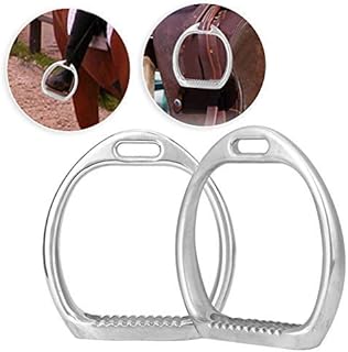 Sheens Niños Estribos Premium para sillín Ligero de Seguridad Caballo para Montar Inglés Equitación Flex Fillis Pulido a Mano Iron Horse Estribo
