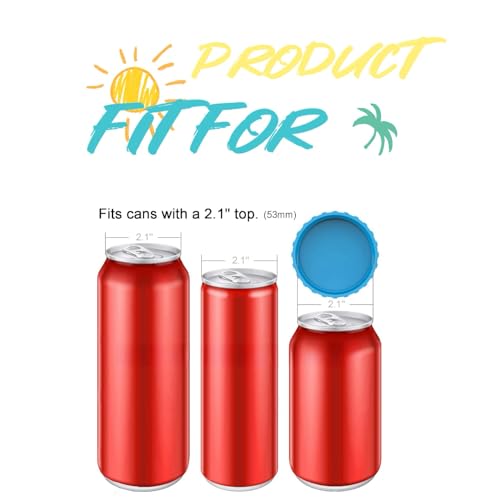 Dosenverschluss Getränkedosen 6 Stück ，Silikon Deckel für Bierdosen – Wiederverwendbar, Mit Strohhalm, Party & Camping