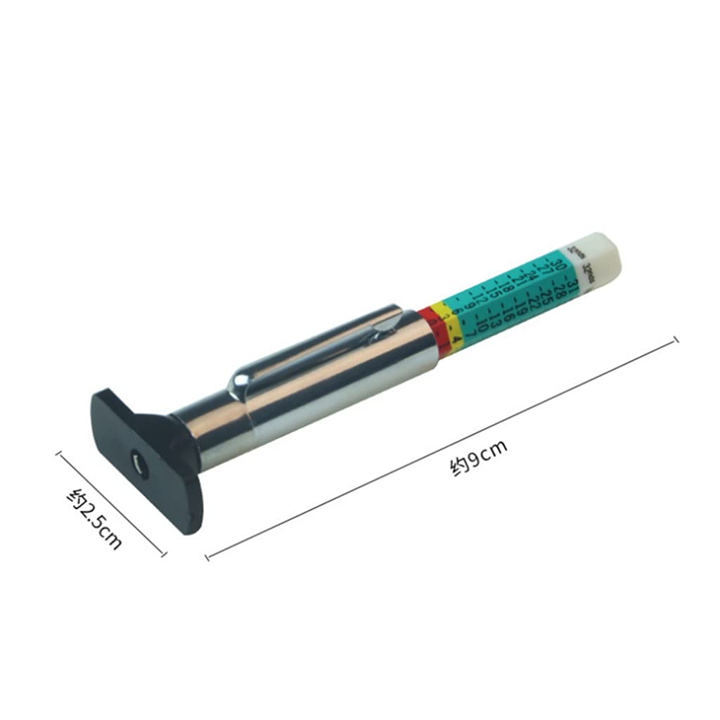 Probador de la banda de rodadura de la profundidad del neumático del mini automóvil Herramienta de detección de espesor del patrón del neumático métrico universal Medición automática del neumático de
