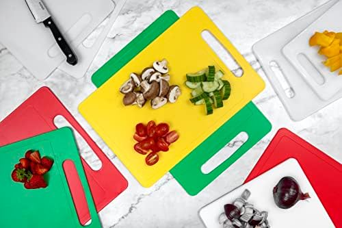 Chef Aid Large Green Poly Chopping Board, multipurpose anti-slip surface, easy clean and dishwasher safe with handle, 40 x 30cm, Other colour options available