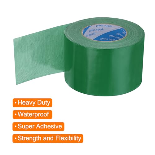 Image of uxcell Heavy Duty Duct Tape, 3 Inch x 55 Yard Waterproof Flexible Hand Tear Strong Adhesive Duct Tapes for Crafts DIY, Fixing, Repairs, Green