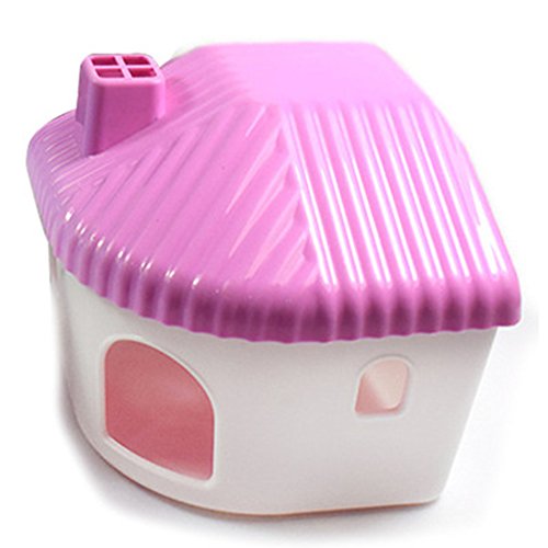 Vi.yo Hamster Cage Plastic Hamster House Compatible con jaula profesional size 10.7*11.4*10.7cm (Rosado)