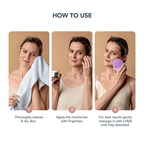 Miniatura 5 de FOREO SUPERCHARGED Crema Hidratante Facial Triple Acción HA+PGA - Crema Hidratante Facial Mujer - Contorno de Ojos - Acido Hialuronico - Vitamina E - Vegano - Crema Facial Hombre - Skincare - 50 ml