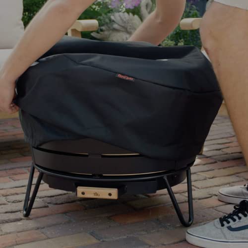 TIKI Brand 25 Inch Stainless Steel Low Smoke Fire Pit - Includes Wood Pack and Cloth Cover