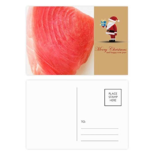 Cartes postales Père Noël saumon sashimi pour vos vœux