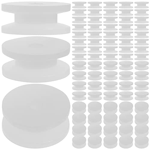 Tehaux BJA0431578O5 100Pcs White Plastic Pulley Wheel cover
