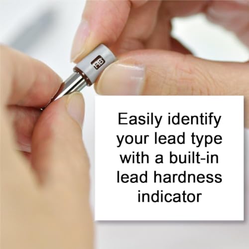 Image of 500 0.7 MM HB Mechanical Pencil | Lead Of Grade HB | Mini Interchangeable Eraser With Push Mechanism | Silver Plated Swing Grip | Pack Of 1 | Silver (PG517)