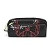 Produktbild für Student Boy Girl Bleistift Fall Schädel Stacheldraht Blätter Cool Dark Pen Briefpapier Tasche Reißverschluss Harajuku Beutel Geldbörse Kosmetik Make-up Tasche