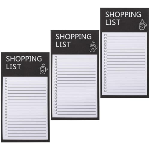 Notas magnéticas de papel negro jojofuny con hojas desprendibles para tu lista de la compra