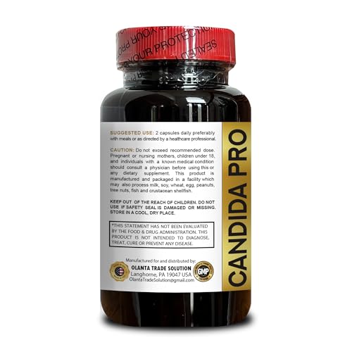 OLANTA TRADE SOLUTION Candida Support Complex - Candida May Cleanse Gut Support, Black Walnut Wormwood Oregano Capsules, Organic caprylic Acid Capsules, Candida Support - 1 Bottle 60 Capsules - Thumbnail 2