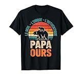 Parfait comme cadeau rigolo pour papa barbu, aventurier, nounours ou protecteur. Idée originale pour anniversaire, Noël ou fête des pères. Style rétro vintage forêt, humour animal, père et fils, papa nature, père tendre mais costaud.