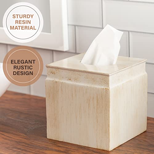 Image of Creative Scents Rustic Luxe Beige 6 Piece Bathroom Accessories Set