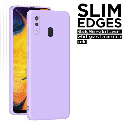 Image of Outlouders Back Cover for Samsung Galaxy A20 / A30 / M10s | Camera Protection | Durable Soft Matte Silicone Bumper Case (Purple)