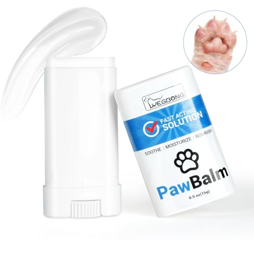 Aomig Pfotenbalsam Hunde Katzen Pfotenpflege mit Natürliche Beruhigende Pfotenschutz Hund Nase Creme Pflegecreme Hundepfoten Rissig Trocken Juckend Empfindlich Wundheilung Schutz Herbst Winter (15g)