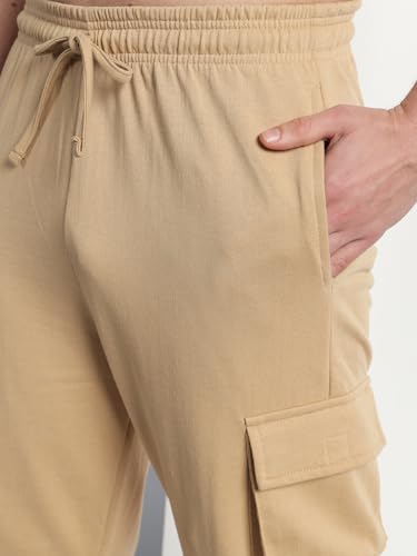 Image of Q - RIOUS Men Cargo || Men Cargo Pants || Men Cargo Pants Cotton || Cargos for Men, Black, 28