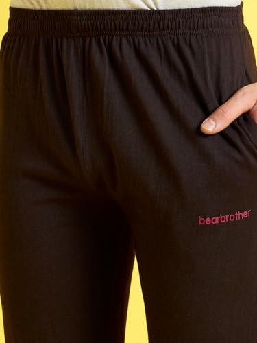 Image of bearbrother Men's Regular Fit Solid Trackpants