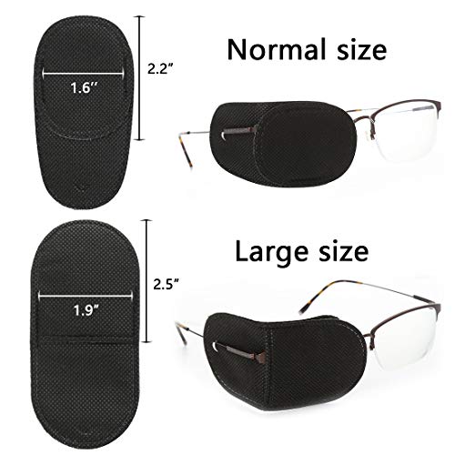 Veejion Eye Patches For Adults Kids 12 Piece Eye Patch For Glasses Treat Lazy Eye Amblyopia Strabismus For Left Or Right Eyes (Black) #TOP3