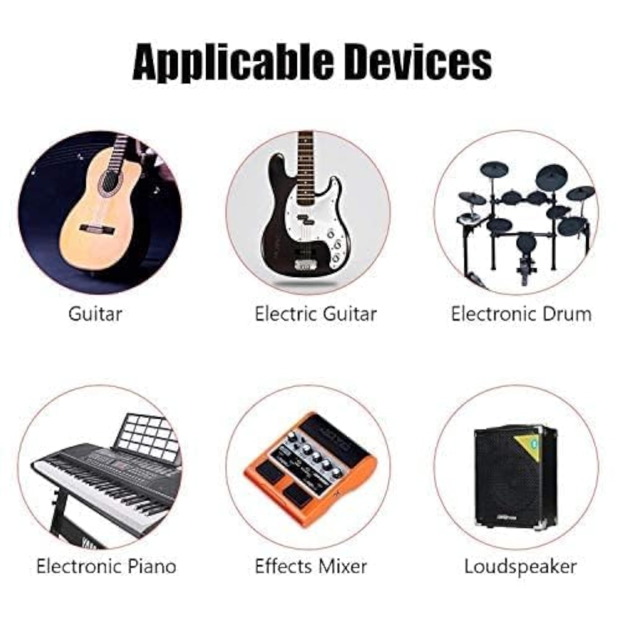 6.35 mm TRS 1/4 Guitar Cable