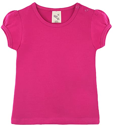 Image of Lilax Baby Girls' Basic T-Shirt Short Sleeve Crewneck Tee