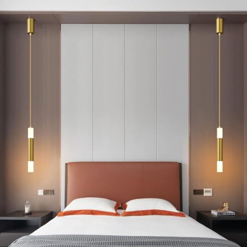 Lámpara colgante LED dorada de 6W para iluminar habitaciones con techos bajos 4
