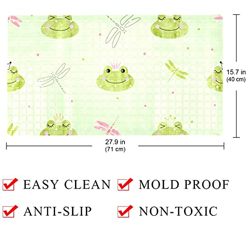Tapis de bain antidérapant lavable en machine Bennigiry vert clair 39x70