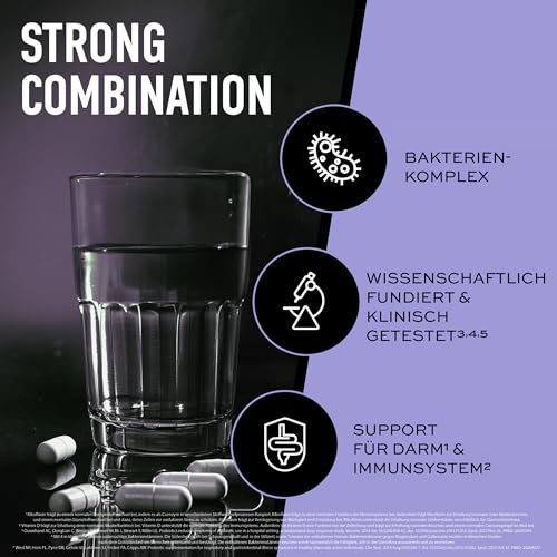 ESN Biotics+, 30 Kapseln, 450 Milliarden KBE je Packung, hochdosiert, mit Vitamin B2 + D, nur 1 Kapsel pro Tag, vegan