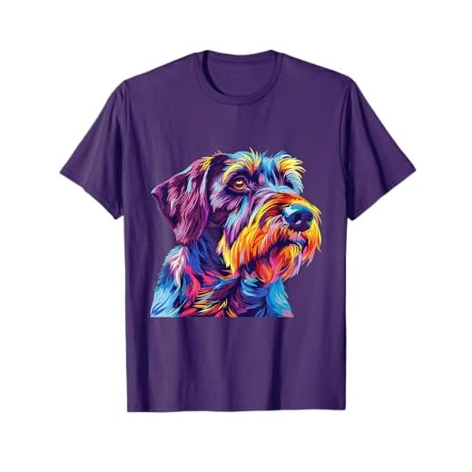 German Wirehaired Pointer Pop Art Dog Breed Graphic T-Shirt