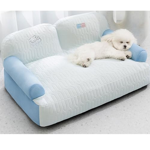 ペットソファー ペットベッド ペットハウス 猫 犬 ふかふか ソフト 背もたれ 噛み耐え 顎のせ 快適 おしゃれ 可愛い ペット犬 洗える 清潔保持 滑り止め 防水 取り外せるカバー 遊び場 XL:80*55cm