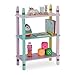 Relaxdays Scaffale per la Cameretta dei Bambini, Libreria, 3 Scomparti, MDF e Legno, HLP 69,5x48x24 cm, Colori Pastello, 1 pz.