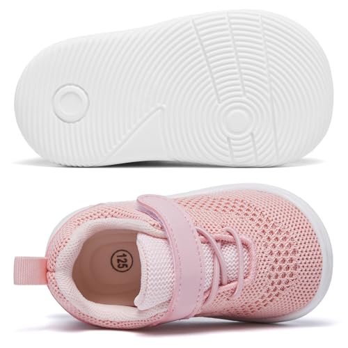 Image of MORENDL Toddler Sneakers Baby Boys & Girls Barefoot Shoes Lightweight Breathable Walking Running Tennis Athletic Sport Shoes