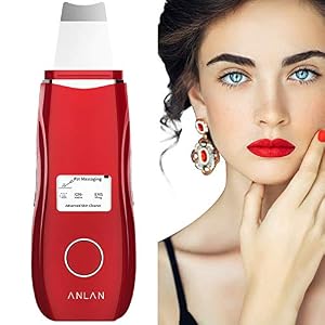 ANLAN Peeling Ultrasónico Facial con 5 Modos, LCD Pantalla, USB Recargable, Equipo de Belleza Facial Multifuncional para…