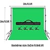 Portable Green Screen for Photography, Polyester Chromakey Green Screen with Stand and 4 Clips for Easy Installation