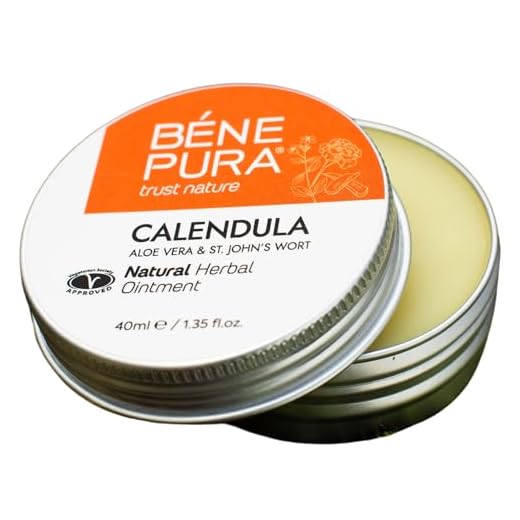 BenePura Pomada Caléndula, Pomada Natural para Heridas y Quemaduras Leves en la Piel con Aloe Vera y Hierba de San Juan, 40 ml