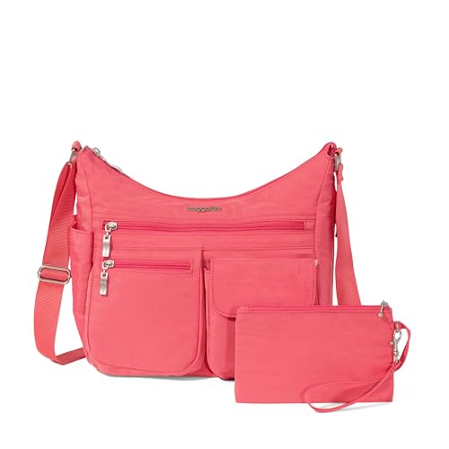 Image of Baggallini womens Everywhere Bagg Crossbody Women 11x9 Lightweight Nylon Hobo Water-resistant Travel Bag W /Rfid