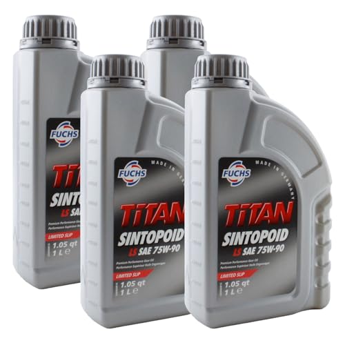 Fuchs 4 Liter TITAN SINTOPOID LS SAE 75W-90 Gear Oil (4 x 1L)