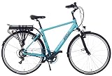 Amigo E-Vibe D2 Elektrofahrrad - E-Bike für Herren - Herrenfahrrad 28 Zoll - Hollandrad mit Shimano 7-Gang - Geeignet ab 165-170 cm - Hellblau