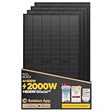 Solakon Solarpanel 500W, Bifazial Glas-Glas N-Type Solarmodul, 40v Full Black Solarmodule/Solar Module für Balkonkraftwerk/Solaranlage, 500w Solar Panel für Photovoltaik Komplettanlage (4 Stk)