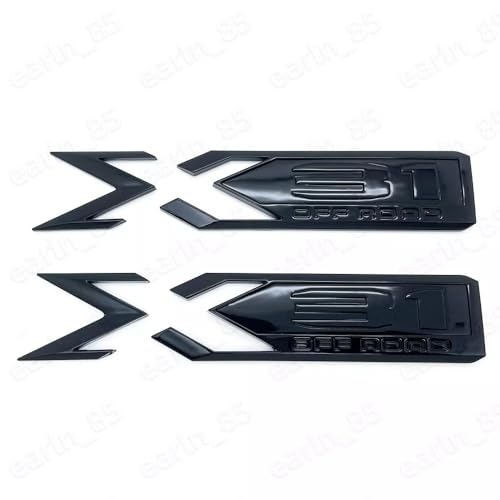 Image of Pair Set Sierra 1500 X31 Off Road Emblems 3D Rear Bodyside Truck Bed Decal Badge Nameplate Replacement for 2019-2022 Sierra 84682662 (Gloss Black)