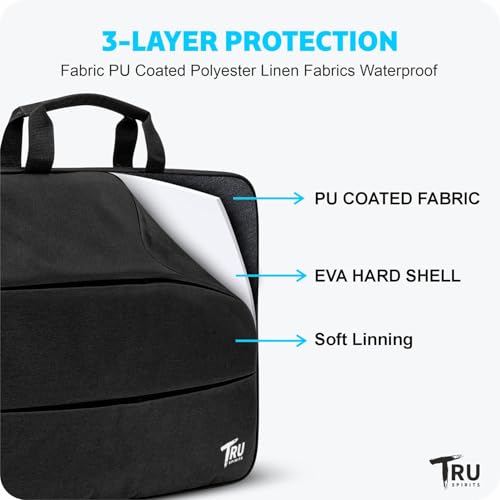 Image of Laptop Sleeve /Pouch /Case /Bag with Handle & Two Front Accessory Pockets - Compatible with Apple, Dell, Lenovo, Asus, HP, Samsung, Mi, MacBook & Notebooks
