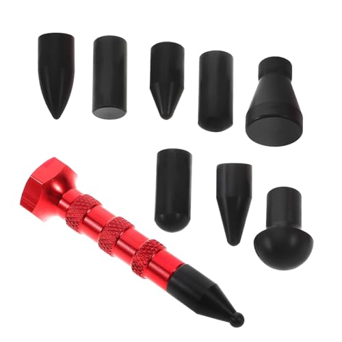 SHINEOFI Kit de Réparation de Bosses Voiture avec Stylo à Main Rouge à Têtes Interchangeables, Outil de Débosselage sans Peinture, Stylo de Nivellement...