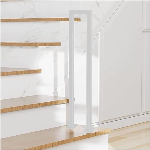 Barandilla de escalera en U blanca de 35 cm para pasillos de áticos 2