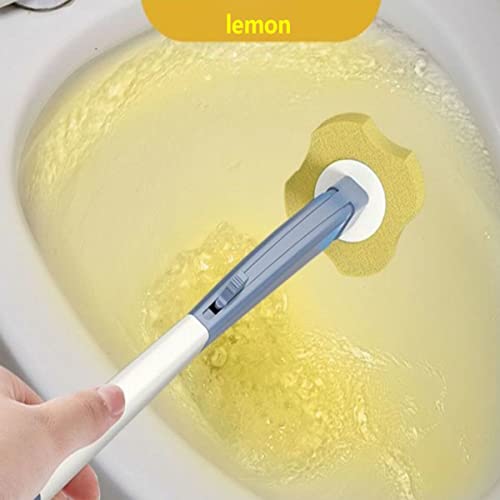 ChuangChi 30 PCS Disposable Toilet stick Replacement Head, Disposable toilet stick refill head (Lemon Fragrance) - Image 2